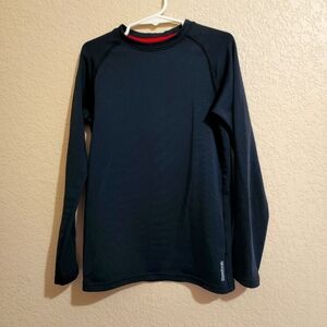 Reebok black long sleeve soft fleece-like lined speedwick shirt Size S (8-10)